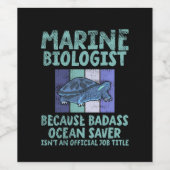 Mariene bioloog Mariene Biologie Wijn Etiket (Enkel label)