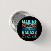 Mariene bioloog ronde button 3,2 cm (Voorkant /achterkant)