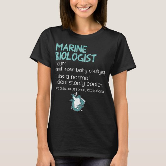 Mariene bioloog Shark Science Ocean Zee Animal T-shirt (Voorkant)
