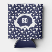 Mariene bioloog Shark Teeth and Jaw Bone Monogram Blikjeskoeler (Voorkant)