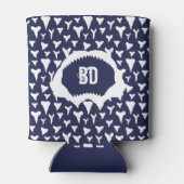 Mariene bioloog Shark Teeth and Jaw Bone Monogram Blikjeskoeler (Achterkant)