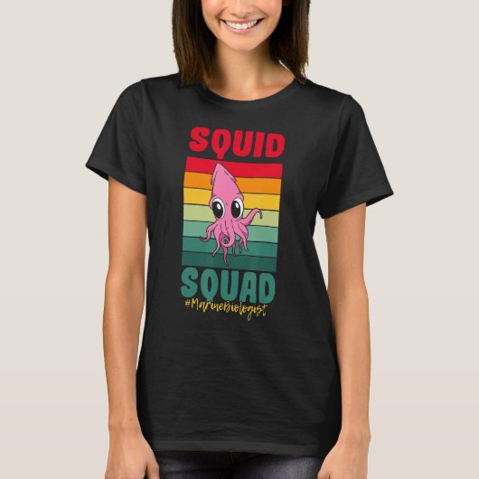 Mariene bioloog  SQUID SQUAD Ocean Biology T-shirt (Voorkant)