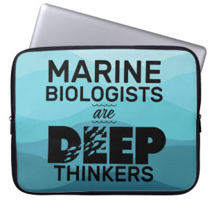 Mariene bioloog Typografie Laptop Sleeve
