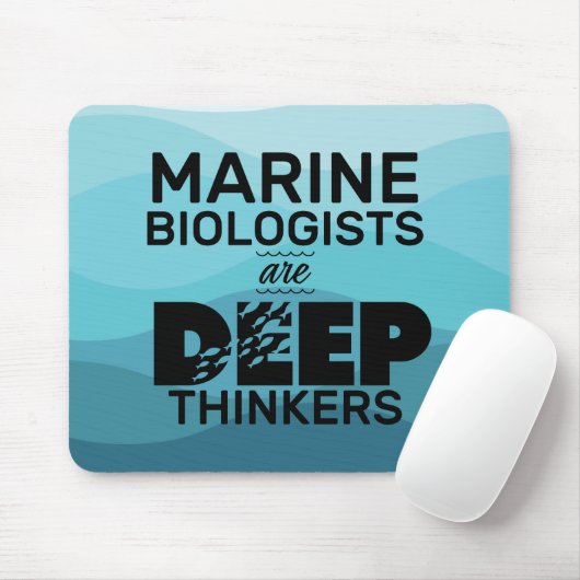 Mariene bioloog Typografie Muismat (Met muis)