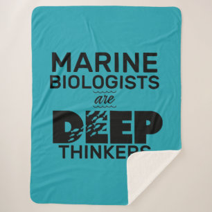Mariene bioloog Typografie Sherpa Deken