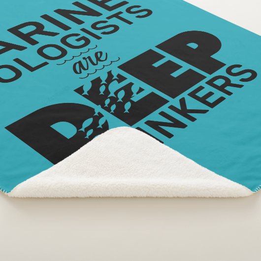 Mariene bioloog Typografie Sherpa Deken (3/4)