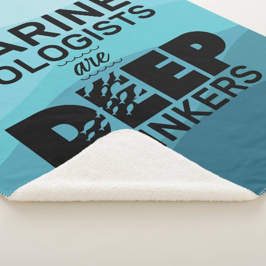 Mariene bioloog Typografie Sherpa Deken (3/4)