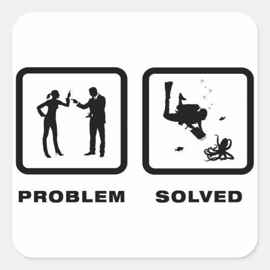 Mariene bioloog vierkante sticker (Voorkant)