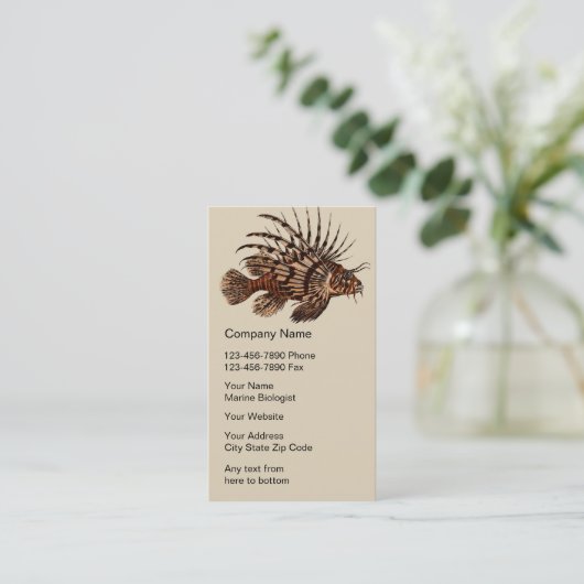 Mariene bioloog Visitekaartjes (Staand voorkant)