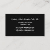 Mariene bioloog Visitekaartjes (Achterkant)