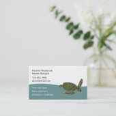 Mariene bioloog Zee Turtle Theme  Visitekaartje (Staand voorkant)