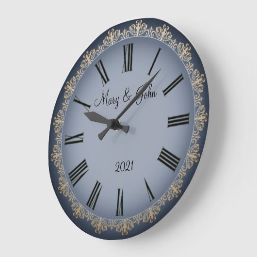 Mariene blauwe bruiloft grote klok (Hoek)