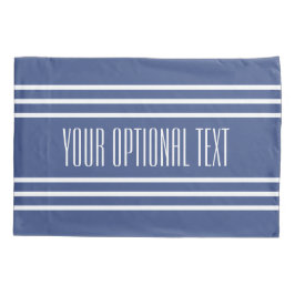 Mariene blauwe streepjes, aangepaste tekstkussens kussensloop