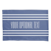 Mariene blauwe streepjes, aangepaste tekstkussens  kussensloop (Voorkant)