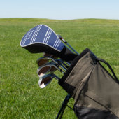 Mariene Blauwe Stripes, aangepaste monogram bestuu Golfheadcover (Insitu)