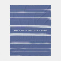 Mariene blauwe strips aangepaste tekstdekens