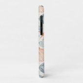 Mariene Botanische Schelp Blauwe Koraal Perzik Pat Case-Mate iPhone Case (Achterkant/links)