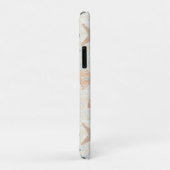 Mariene Botanische Schelp Blauwe Koraal Perzik Pat Case-Mate iPhone Case (Achterkant/rechts)