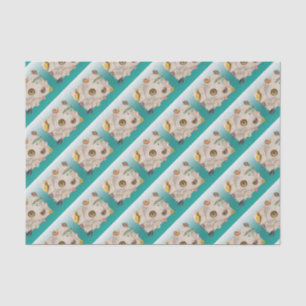 Mariene collage aquamarine tissuepapier