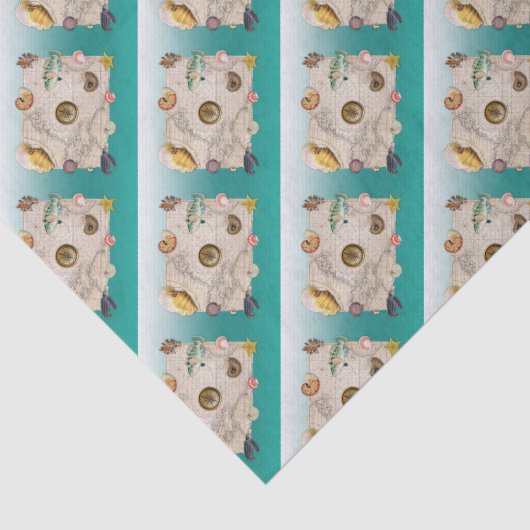 Mariene collage aquamarine tissuepapier (Detail)