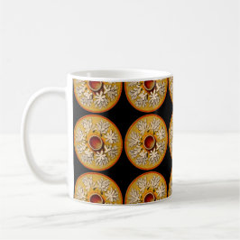 Mariene dieren - kwallen, zwarte achtergrond koffiemok