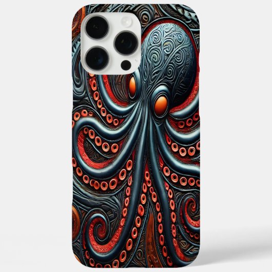 Mariene elegantie: levendig octopusontwerp Case-Mate iPhone case (Achterkant)