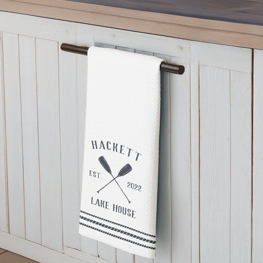 Mariene en Witte Rustic Oars Specialized Lake Hous Theedoek