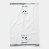 Mariene en Witte Rustic Oars Specialized Lake Hous Theedoek (Verticaal)
