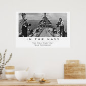 Mariene foto's op het werk poster (Keuken)