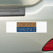 Mariene gronden bumpersticker (Op auto)