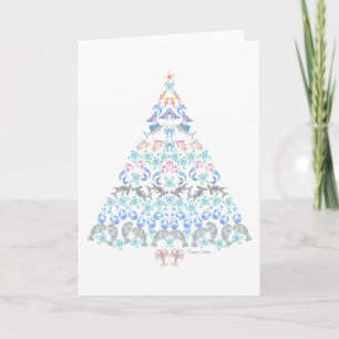 Mariene kerstboom feestdagen kaart