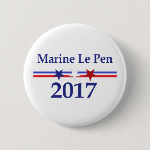 Mariene Le Pen 2017 politieke pin Ronde Button 5,7 Cm