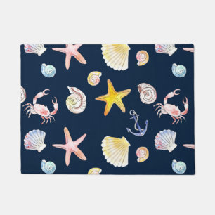 Mariene Leven en Anchors (Donkere) Doormat Deurmat