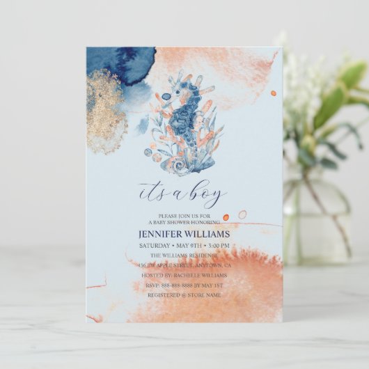 Mariene Leven | Het is een Baby shower van de padv Kaart (Staand voorkant)