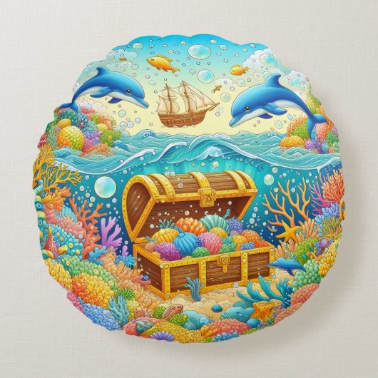 Mariene Leven Rond Kussen (Voorkant)