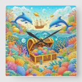 Mariene Leven Vierkante Klok (Voorkant)