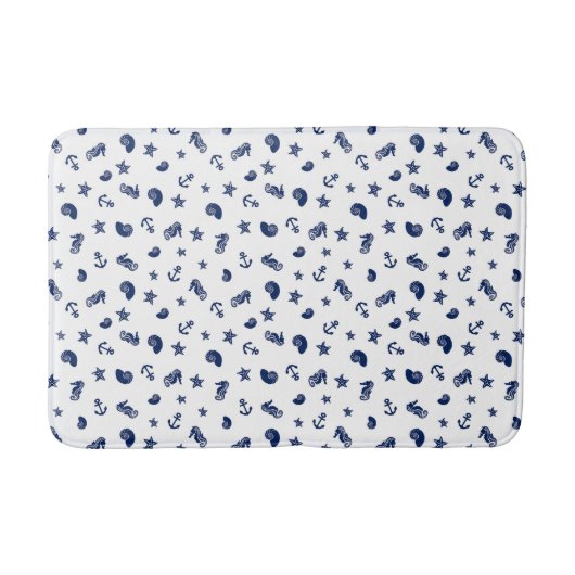 Mariene Motif met zeepaarden Badmat (Voorkant)