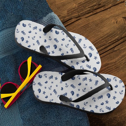 Mariene Motif met zeepaarden Kinder Teenslippers