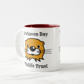 Mariene organisatie voor wilde dieren met Otter Tweekleurige Koffiemok (Voorkant links)