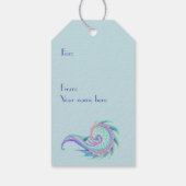 Mariene schets in neon, aanpasbaar cadeaulabel (Achterkant)