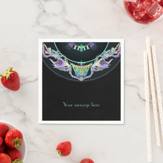 Mariene schets in neon, aanpasbaar servet (Insitu)