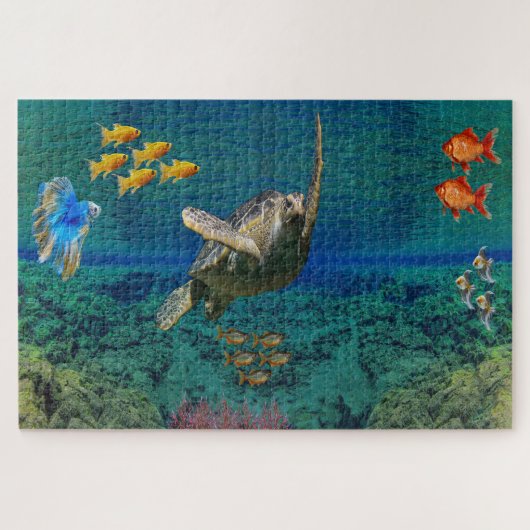 Mariene schildpad legpuzzel (Horizontaal)