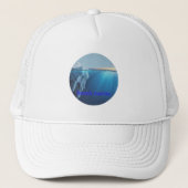 Mariene schoonheid gletsjer- trucker pet (Voorkant)