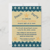 Mariene Starfish Beach - Birthday Party Invitation Kaart (Voorkant)