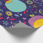 Mariene Theme Anchor Fish Starfish Seahorse Cadeaupapier (Hoek)