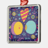 Mariene Theme Anchor Fish Starfish Seahorse Metalen Ornament (Links)