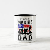 Mariene vader tweekleurige koffiemok (Center)