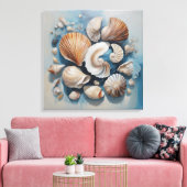 Mariene vormen - Canvas Art Print (Insitu (Woonkamer))