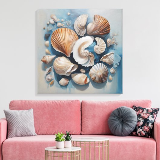 Mariene vormen - Canvas Art Print (Insitu (Woonkamer))
