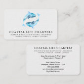 *~* Mariene Waterverf die het Zee van kustdolfijne Visitekaartje (Voorkant / Achterkant)